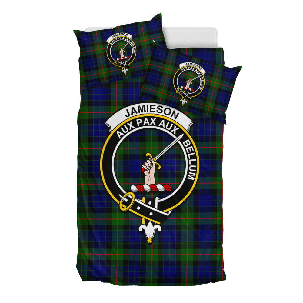 Jamieson Tartan Bedding Set with Family Crest - Tartan Vibes Clothing