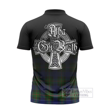 Jamieson Tartan Zipper Polo Shirt Featuring Alba Gu Brath Family Crest Celtic Inspired - Tartan Vibes Clothing