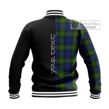 Jamieson Tartan Baseball Jacket with Family Crest and Half Of Me Style - Tartan Vibes Clothing