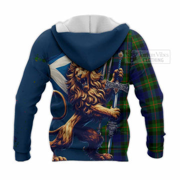 Jamieson Tartan Family Crest Knitted Hoodie with Scottish Majestic Lion - Tartan Vibes Clothing