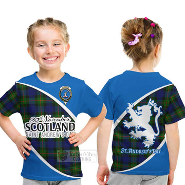 Jamieson Family Crest Tartan Kid T-Shirt Celebrate Saint Andrew's Day in Style - Tartan Vibes Clothing
