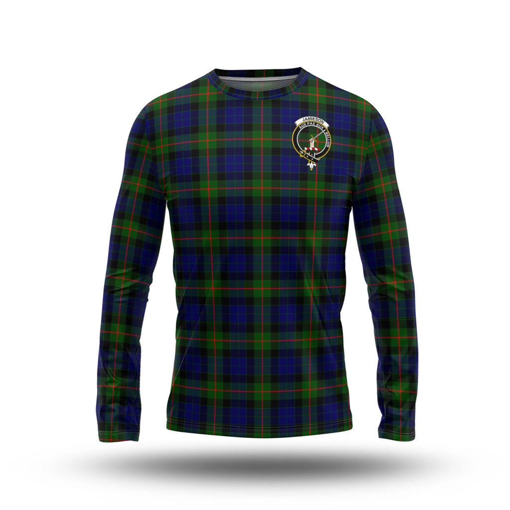 Jamieson Tartan Long Sleeve T-Shirt with Family Crest - Tartan Vibes Clothing