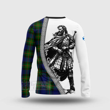 Jamieson Tartan Clan Crest Long Sleeve T-Shirt with Highlander Warrior Celtic Style - Tartan Vibes Clothing