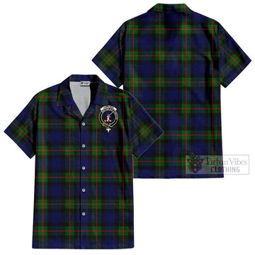 Jamieson Tartan Cotton Hawaiian Shirt with Family Crest - Tartan Vibes Clothing