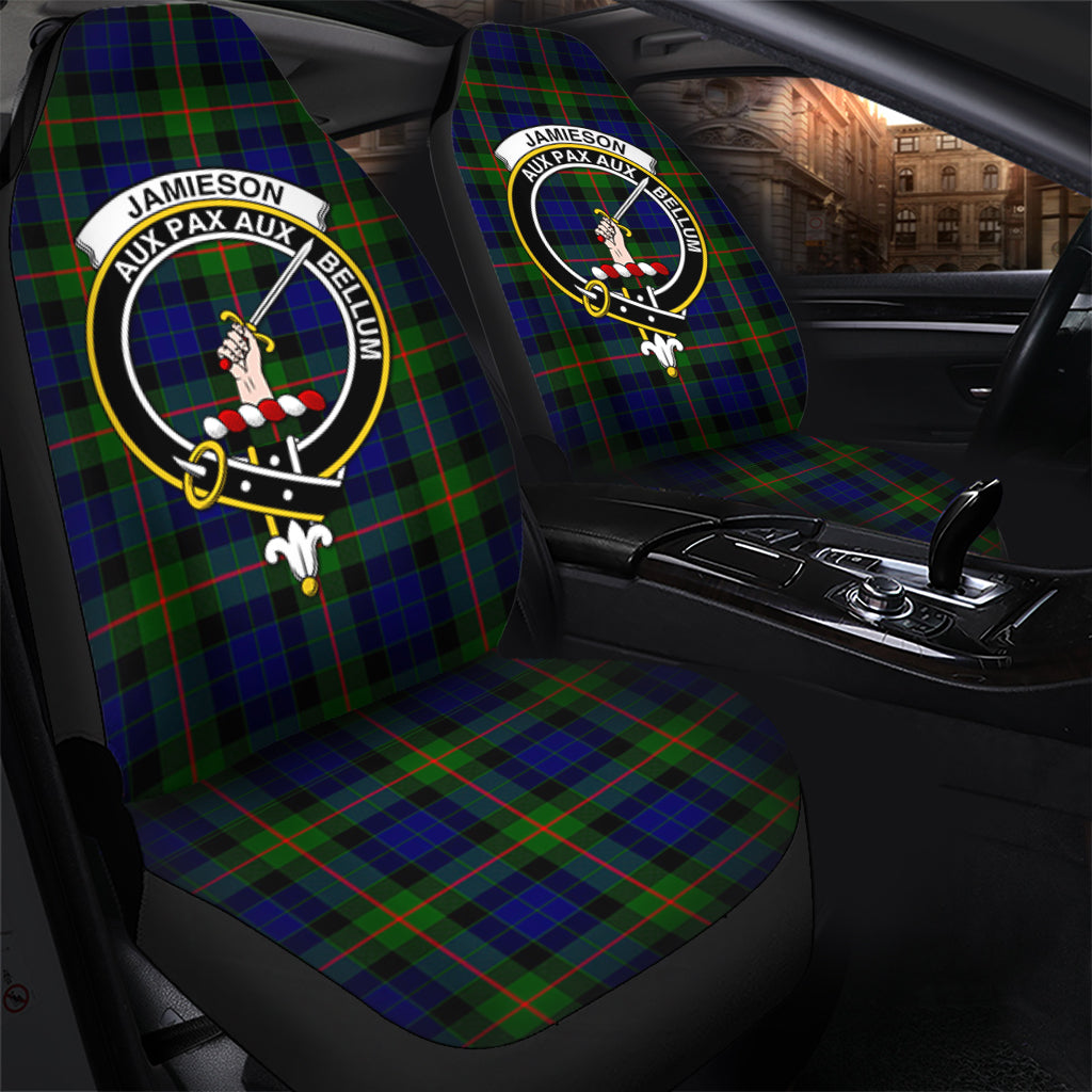 Jamieson Tartan Car Seat Cover with Family Crest - Tartanvibesclothing