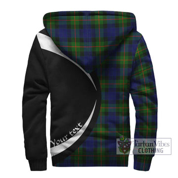 Jamieson Tartan Sherpa Hoodie with Family Crest Circle Style - Tartan Vibes Clothing