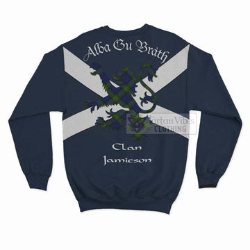 Jamieson Tartan Lion Rampant Sweatshirt Proudly Display Your Heritage with Alba Gu Brath and Clan Name - Tartan Vibes Clothing
