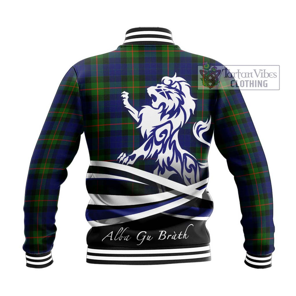 Jamieson Tartan Baseball Jacket with Alba Gu Brath Regal Lion Emblem - Tartan Vibes Clothing