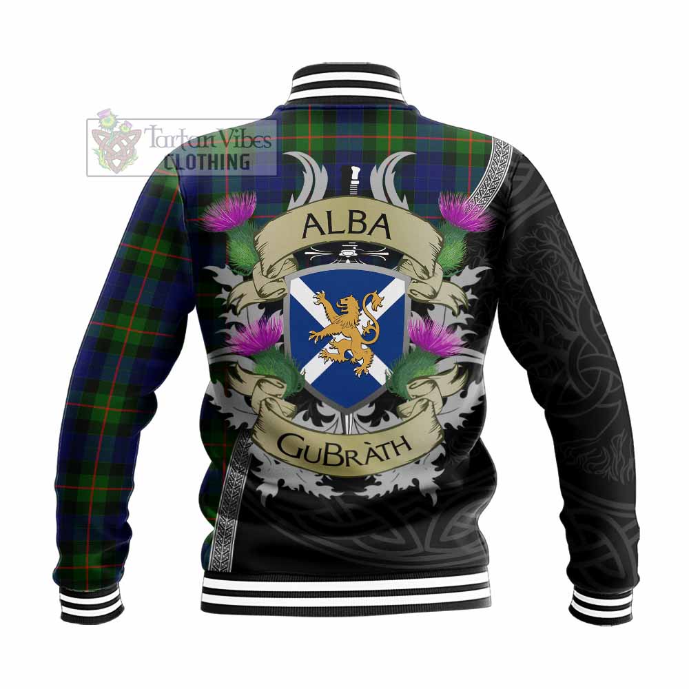 Jamieson Tartan Family Crest Baseball Jacket Lion Rampant Royal Thistle Shield Celtic Inspired - Tartan Vibes Clothing