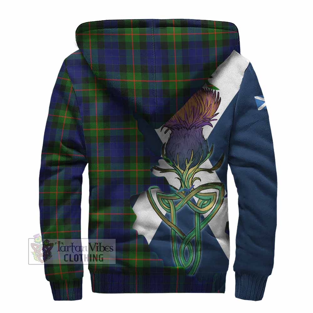 Jamieson Tartan Family Crest Sherpa Hoodie Scottish Thistle Celtic Inspired - Tartan Vibes Clothing