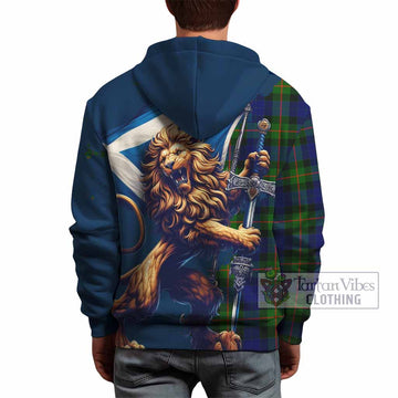 Jamieson Tartan Family Crest Hoodie with Scottish Majestic Lion - Tartan Vibes Clothing