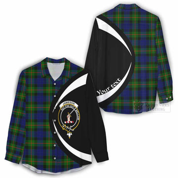 Jamieson Tartan Women's Casual Shirt with Family Crest Circle Style - Tartan Vibes Clothing