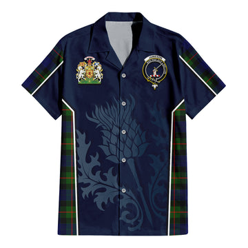 Jamieson Tartan Hawaiian Shirt with Family Crest and Scottish Thistle Vibes Sport Style - Tartan Vibes Clothing
