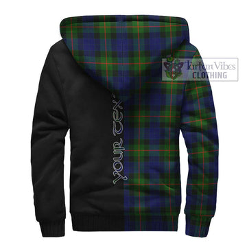 Jamieson Tartan Sherpa Hoodie with Family Crest and Half Of Me Style - Tartan Vibes Clothing