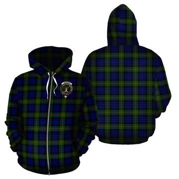 Jamieson Tartan Hoodie with Family Crest