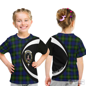 Jamieson Tartan Kid T-Shirt with Family Crest Circle Style - Tartan Vibes Clothing