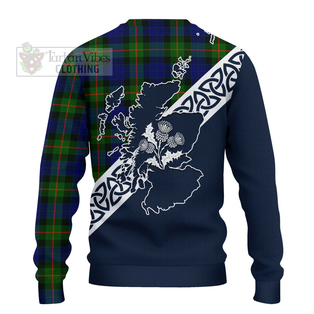 Jamieson Tartan Ugly Sweater Featuring Thistle and Scotland Map - Tartan Vibes Clothing