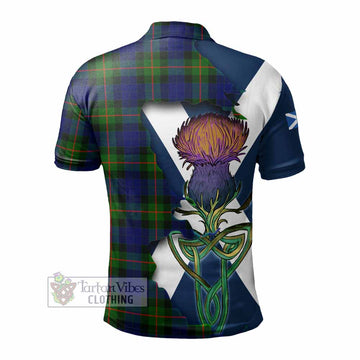 Jamieson Tartan Family Crest Polo Shirt Scottish Thistle Celtic Inspired - Tartan Vibes Clothing