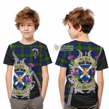 Jamieson Tartan Family Crest Kid T-Shirt Lion Rampant Royal Thistle Shield Celtic Inspired - Tartan Vibes Clothing
