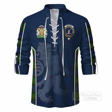 Jamieson Tartan Ghillie Kilt Shirt with Family Crest and Lion Rampant Vibes Sport Style - Tartan Vibes Clothing