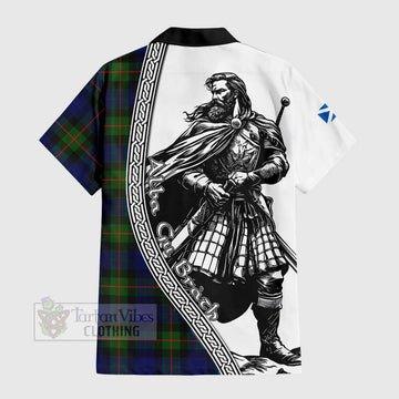 Jamieson Tartan Clan Crest Hawaiian Shirt with Highlander Warrior Celtic Style - Tartan Vibes Clothing