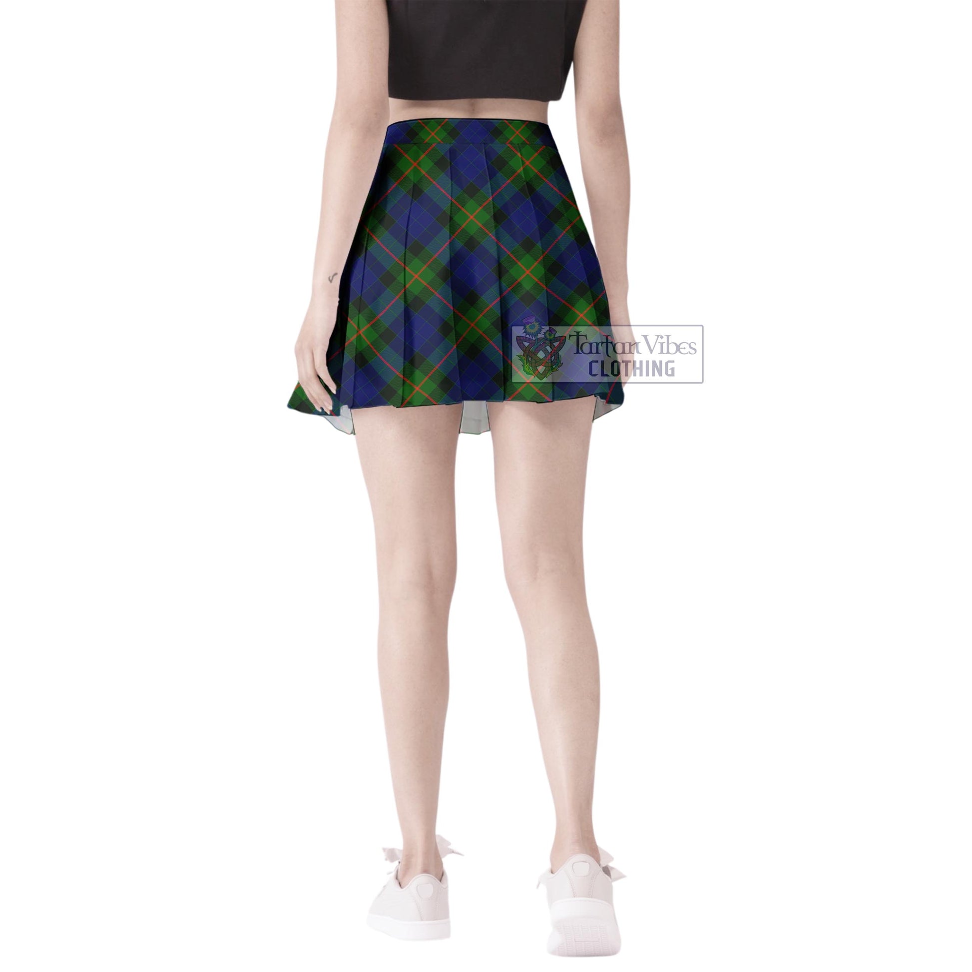 Jamieson Tartan Women's Plated Mini Skirt Cross Style - Tartan Vibes Clothing