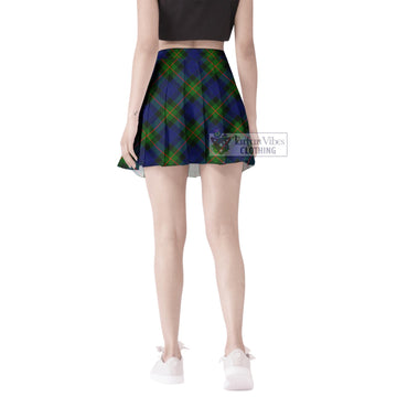 Jamieson Tartan Women's Plated Mini Skirt Cross Style - Tartan Vibes Clothing