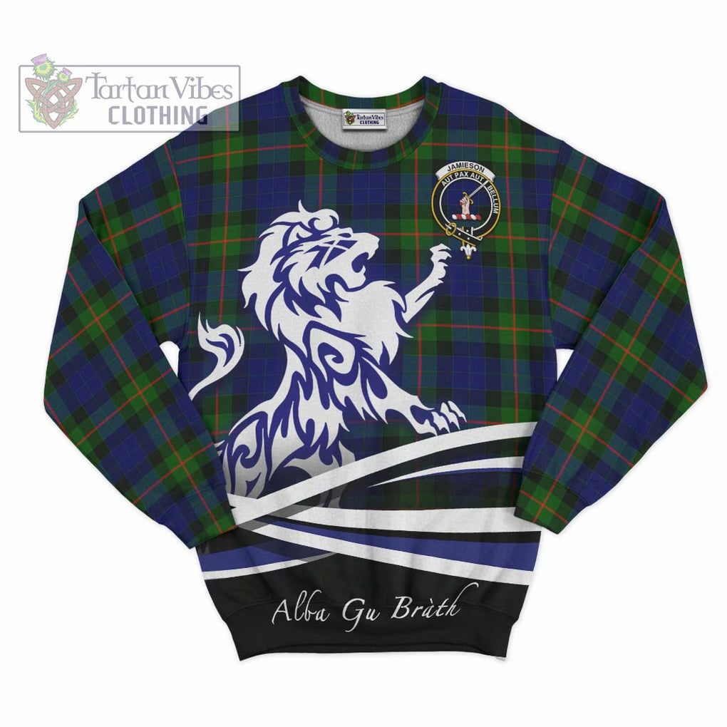 Jamieson Tartan Sweatshirt with Alba Gu Brath Regal Lion Emblem - Tartan Vibes Clothing