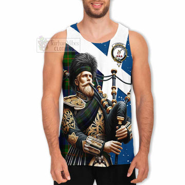 Jamieson Tartan Men's Tank Top with Family Crest Scottish Bagpiper Vibes - Tartan Vibes Clothing