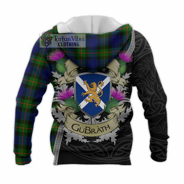 Jamieson Tartan Family Crest Knitted Hoodie Lion Rampant Royal Thistle Shield Celtic Inspired - Tartan Vibes Clothing