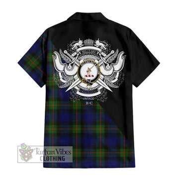 Jamieson Tartan Hawaiian Shirt with Family Crest and Military Logo Style - Tartan Vibes Clothing