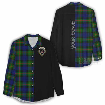 Jamieson Tartan Women's Casual Shirt with Family Crest and Half Of Me Style - Tartan Vibes Clothing