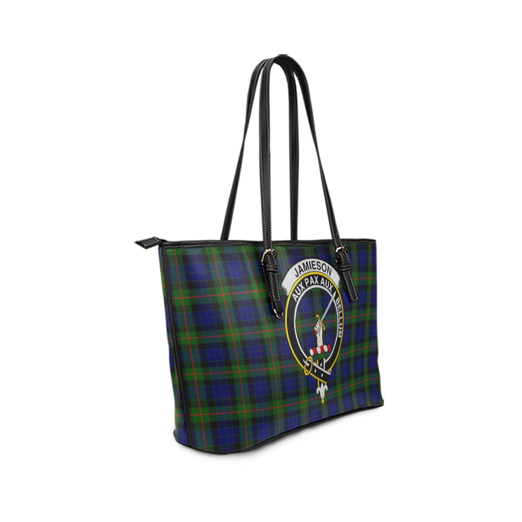 jamieson-tartan-leather-tote-bag-with-family-crest