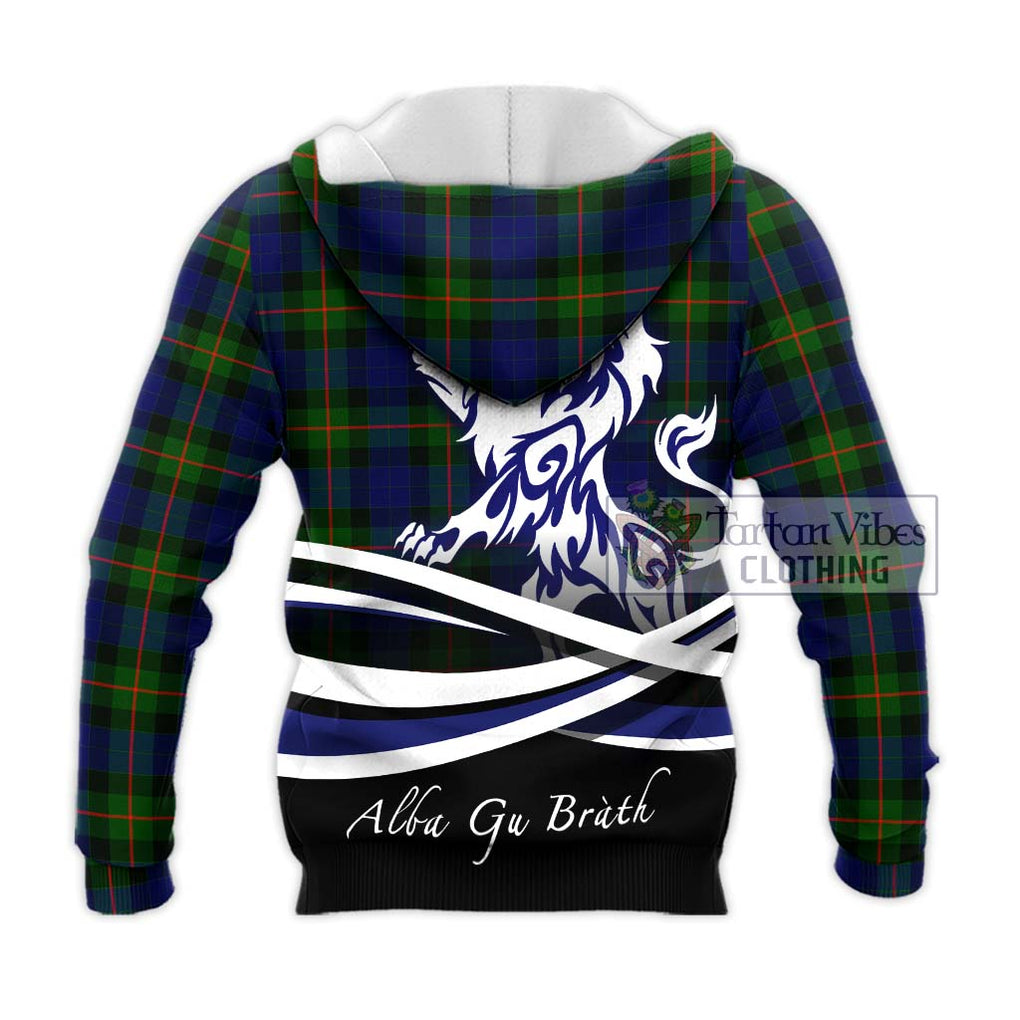 Jamieson Tartan Knitted Hoodie with Alba Gu Brath Regal Lion Emblem - Tartan Vibes Clothing
