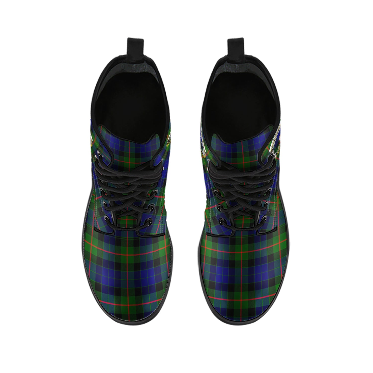 jamieson-tartan-leather-boots-with-family-crest