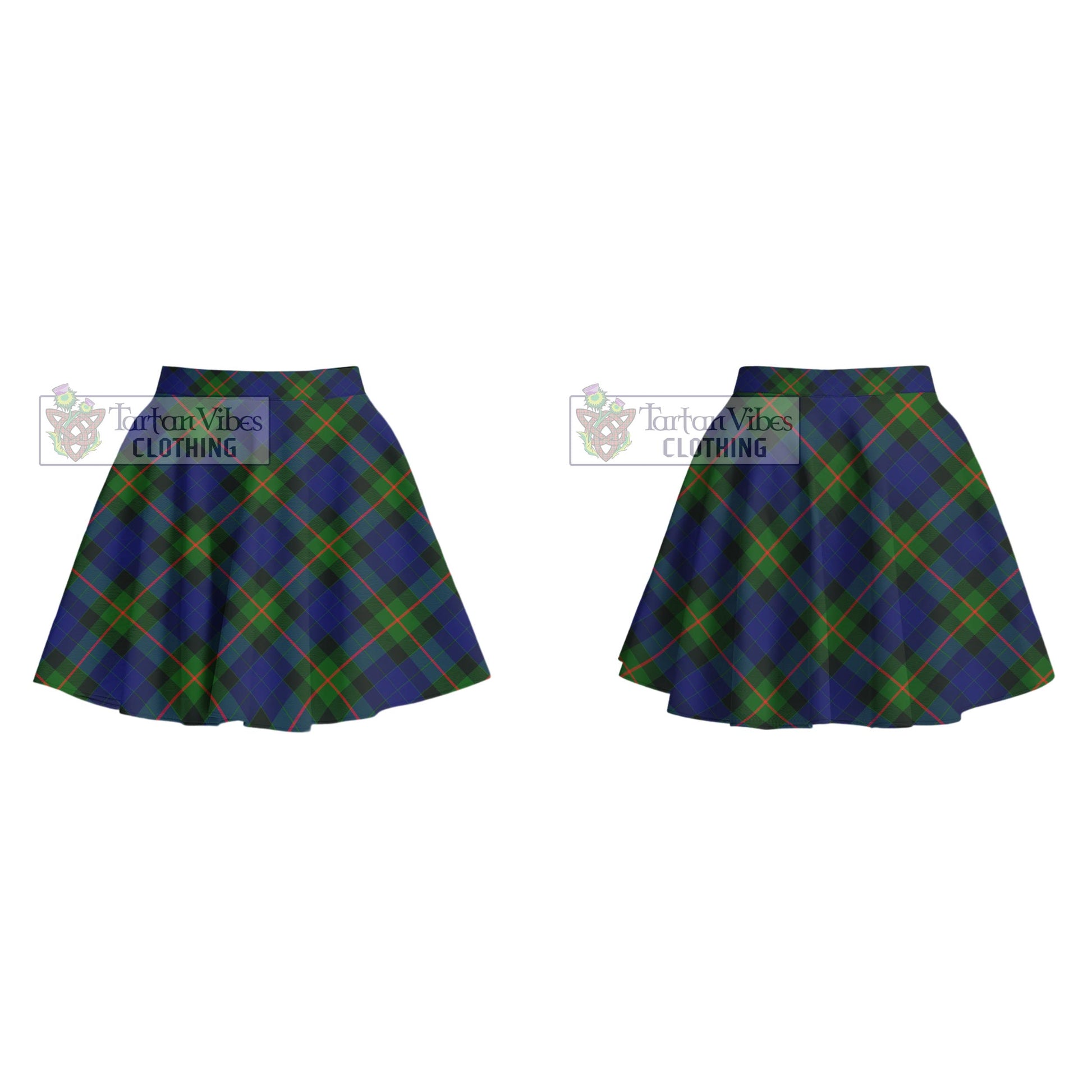 Jamieson Tartan Women's Plated Mini Skirt Cross Style - Tartan Vibes Clothing