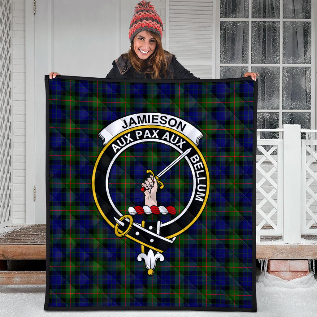 jamieson-tartan-quilt-with-family-crest