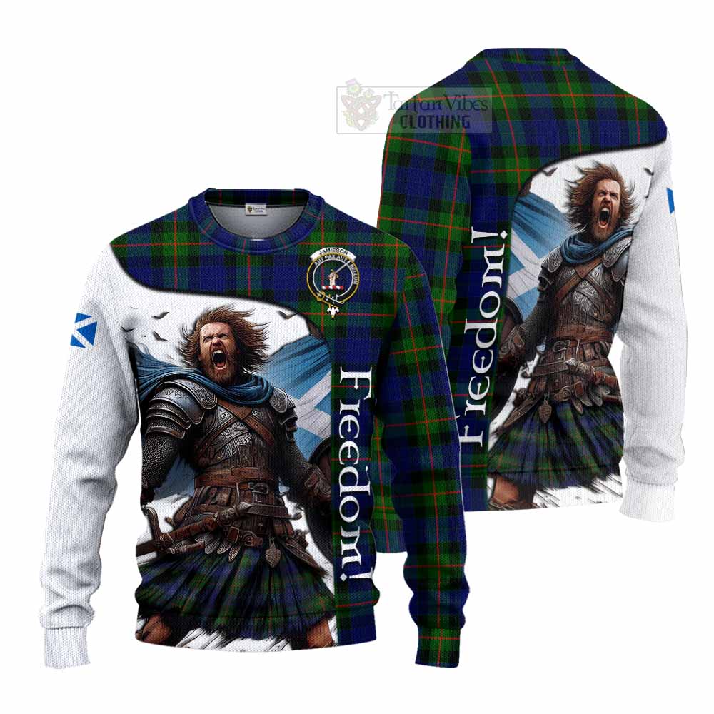 Jamieson Crest Tartan Knitted Sweater Inspired by the Freedom of Scottish Warrior - Tartan Vibes Clothing