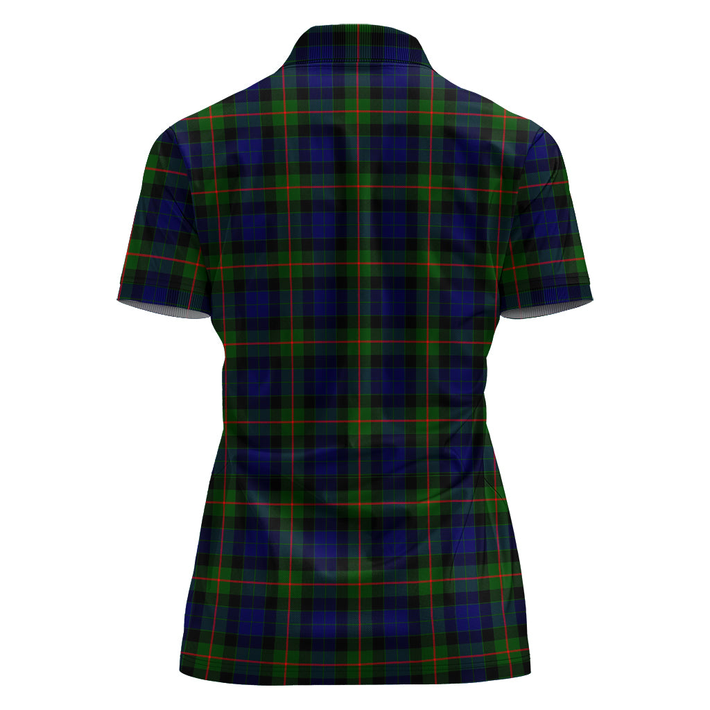 Jamieson Tartan Polo Shirt with Family Crest For Women - Tartan Vibes Clothing