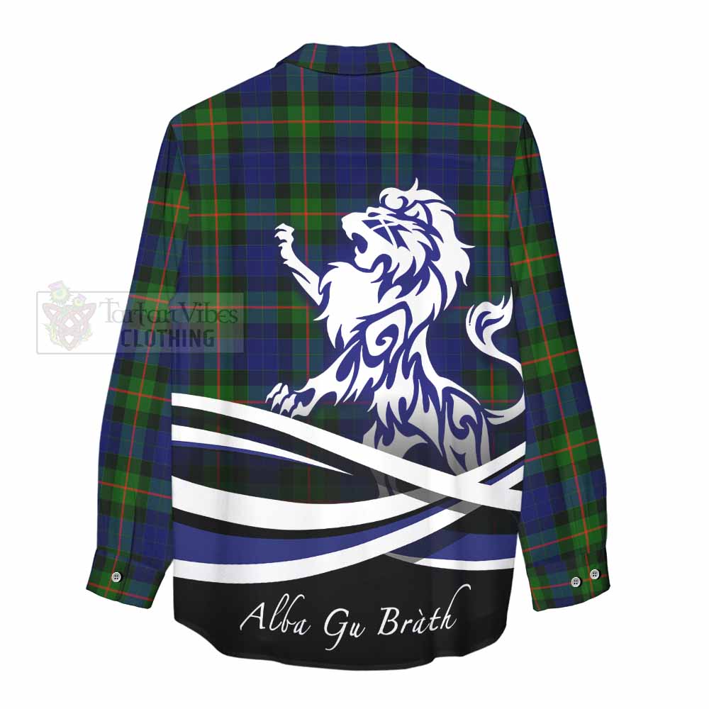Jamieson Tartan Women's Casual Shirt with Alba Gu Brath Regal Lion Emblem - Tartan Vibes Clothing