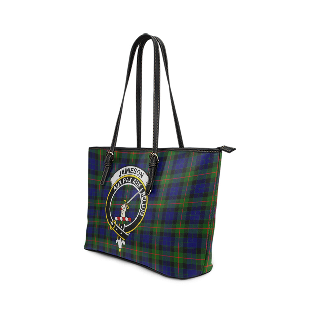jamieson-tartan-leather-tote-bag-with-family-crest