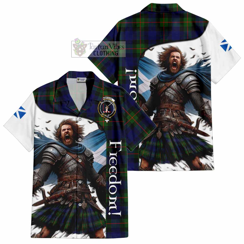 Jamieson Crest Tartan Hawaiian Shirt Inspired by the Freedom of Scottish Warrior - Tartan Vibes Clothing
