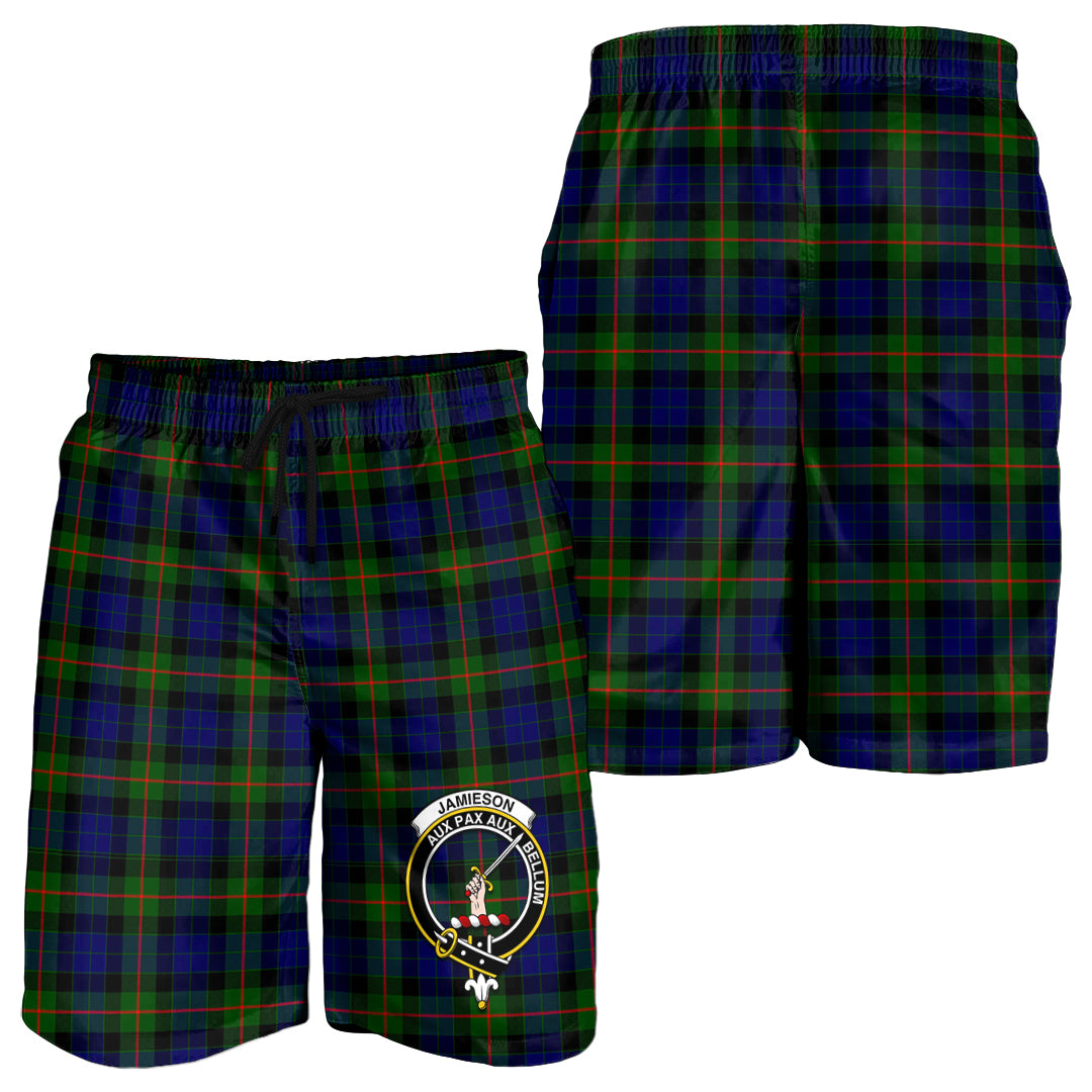 Jamieson Tartan Mens Shorts with Family Crest - Tartan Vibes Clothing