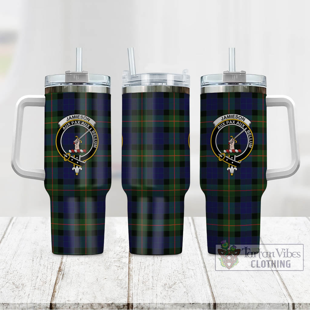 Jamieson Tartan Tumbler with Handle with Family Crest - Tartan Vibes Clothing