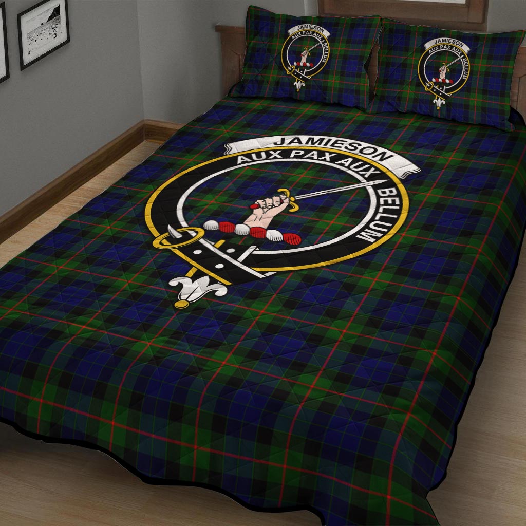 Jamieson Tartan Quilt Bed Set with Family Crest - Tartan Vibes Clothing