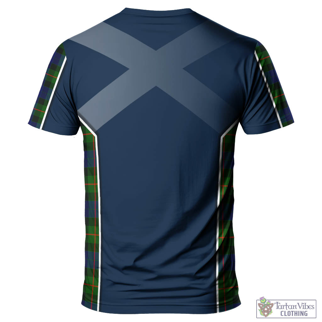 Tartan Vibes Clothing Jamieson Tartan T-Shirt with Family Crest and Scottish Thistle Vibes Sport Style