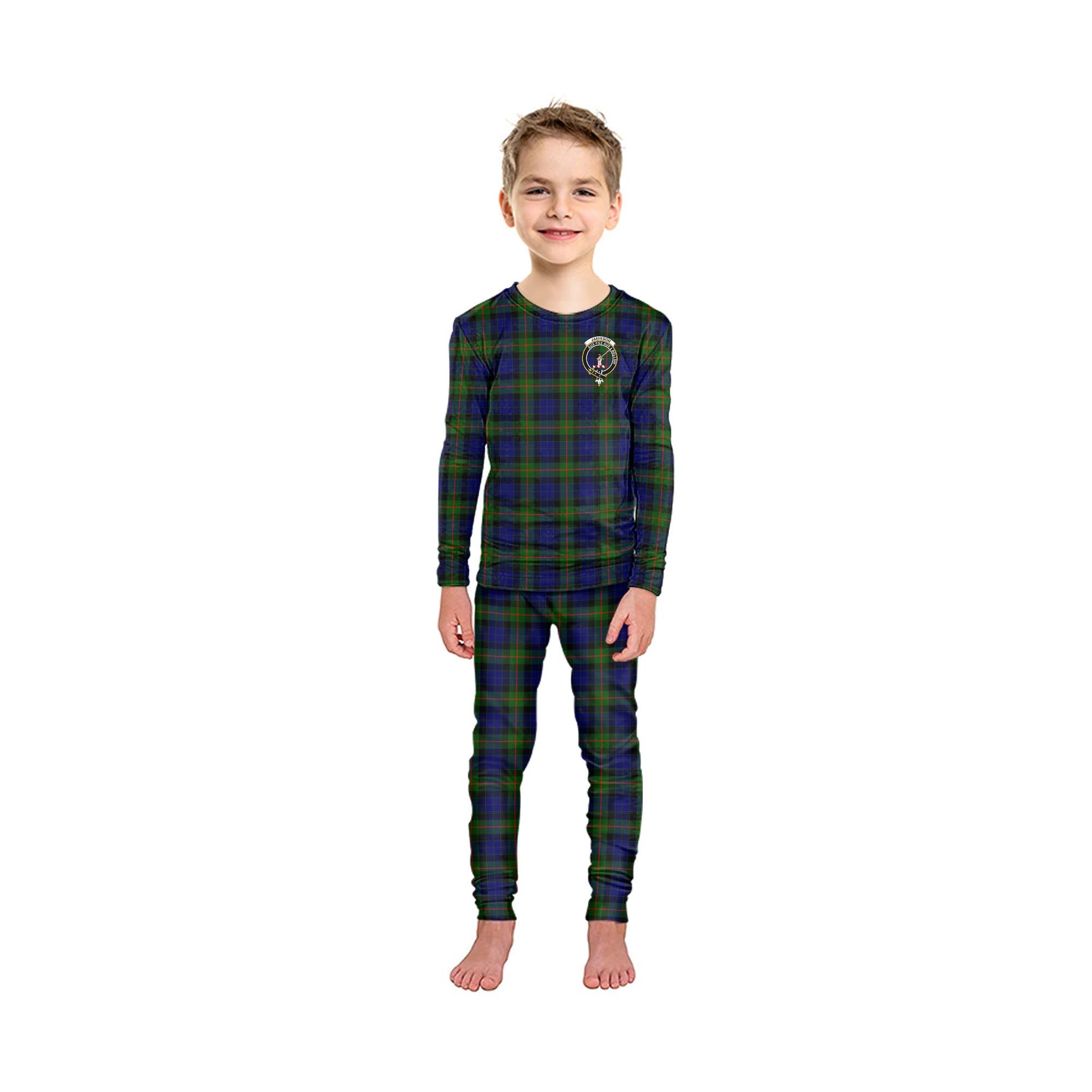 Jamieson Tartan Pajamas Family Set with Family Crest - Tartan Vibes Clothing