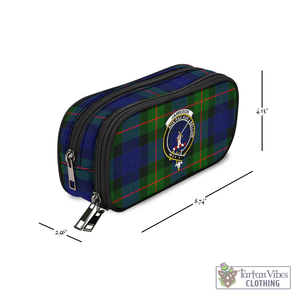 Jamieson Tartan Pen and Pencil Case with Family Crest - Tartan Vibes Clothing