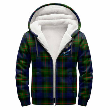 Jamieson Clan Crest In Me Tartan Sherpa Hoodie Scotland Flag Style