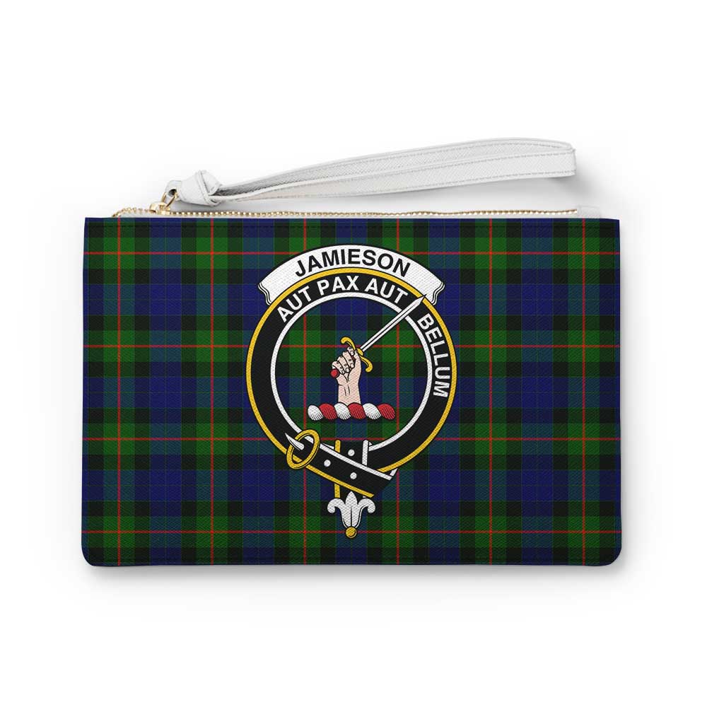 Tartan Vibes Clothing Jamieson Family Crest Tartan Clutch Bag